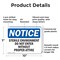 Signmission Sterile Environment Do Not Enter Without OSHA Notice Sign, Plastic, 10in W x 7in L, 2PK OS-2PACK-NS-P-710-L-18461 - alternate 2